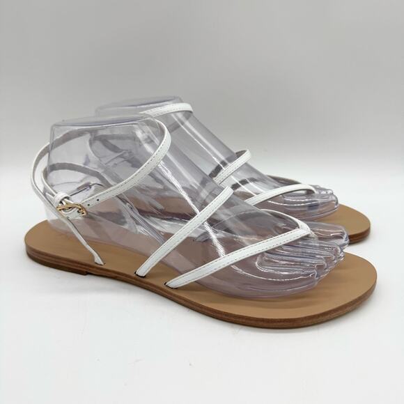 RAYE x Revolve Void Strappy Ankle Wrap Thong Sandal in White Size 8.5 Minimalist - Picture 4 of 16